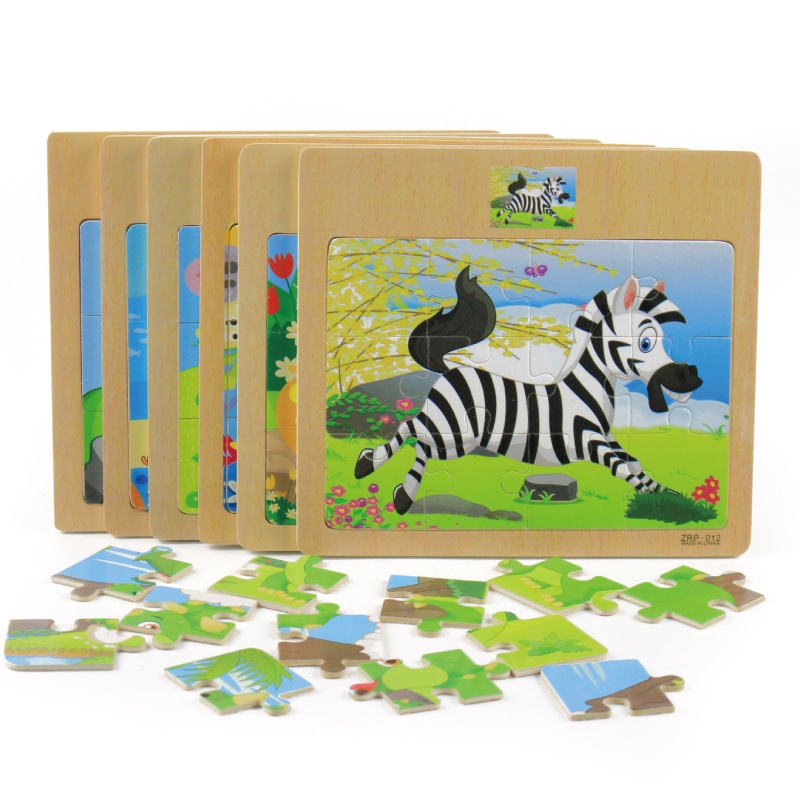 Bộ xếp hình 12 miếng puzzle cho bé, Đồ chơi xếp hình giúp trẻ phát triển tư duy từ nhỏ