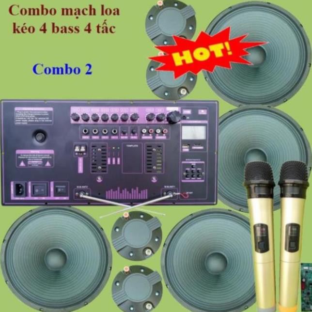 Mạch loa kéo Reverb chống hú bass đôi 40 2 cặp