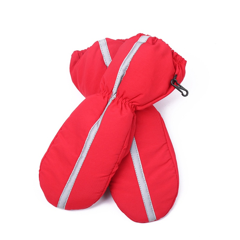 Găng Tay Trượt Tuyết Phủ Lông Cừu Dày Dặn Chống Gió Cho Bé