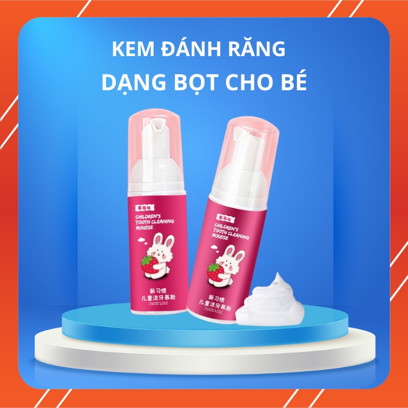 Kem đánh răng trẻ em dạng bọt Cherry hương dâu