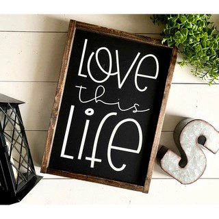 Dấu hiệu trang trại | Love This Love | Dấu hiệu truyền cảm hứng | Trang trí trang trại | Đen trắng | Dấu hiệu phòng ngủ