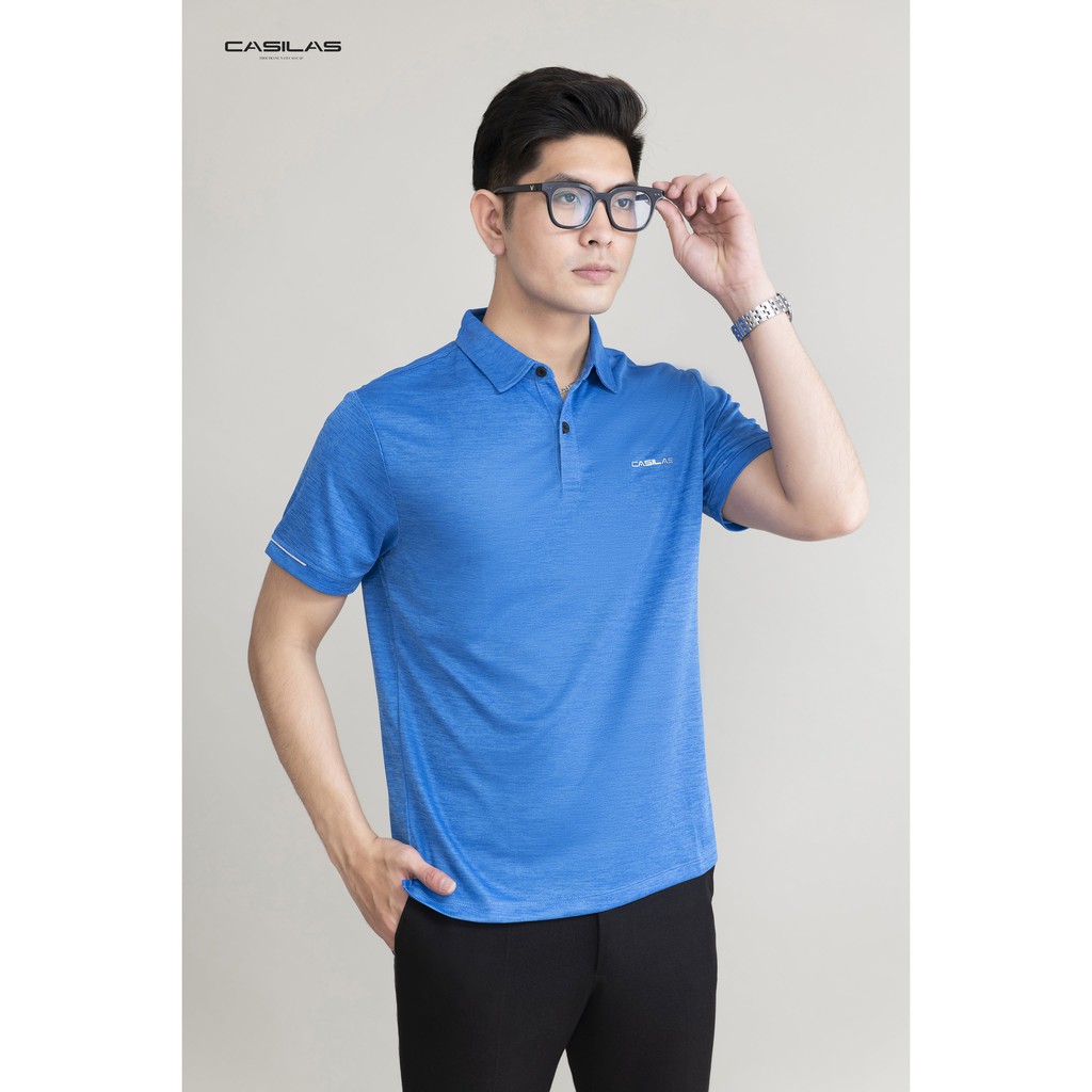 Áo thun nam tay ngắn cổ bẻ CASILAS vải thun lạnh sợi CVC form regular fit P2008