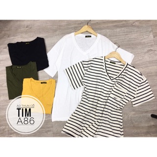 Bigsize Áo thun cổ tim A86