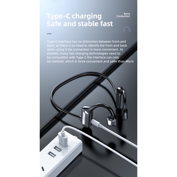 Không dây mới Bone conduction Tai nghe bluetooth stereo treo tai thể thao Tai nghe Đối với Apple, Huawei, android 『 rccu 』