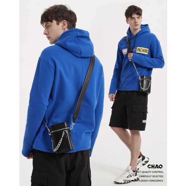 > Túi đeo chéo size nhỏ nam nữ unisex chất liệu da PU phong cách Hàn quốc streetstyle