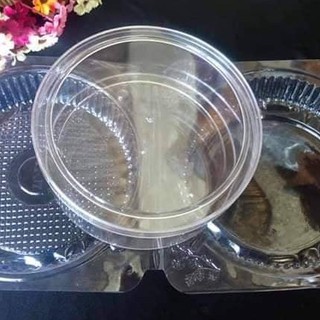 Hộp nhựa tròn trong 15/20cm đổ thạch rau câu, đóng gói bánh kẹo