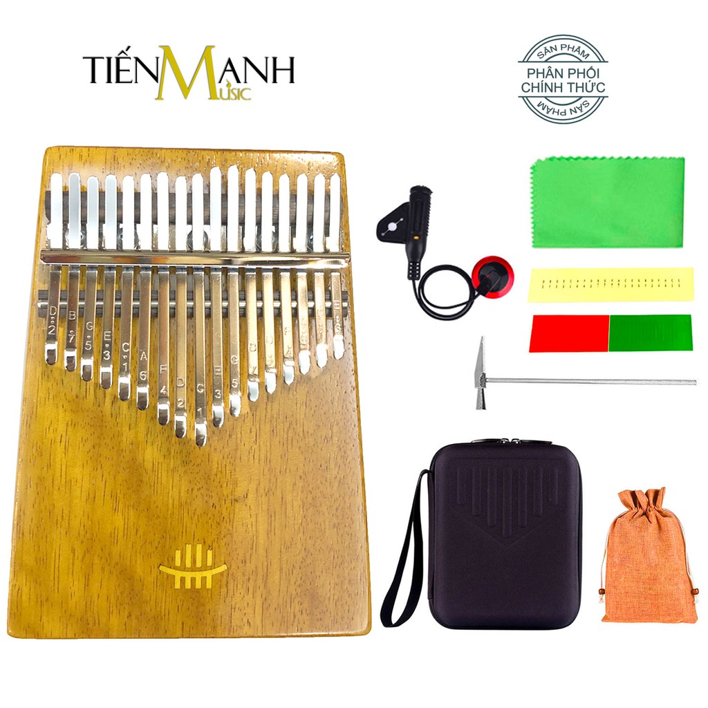 Đàn Kalimba 17 Phím Hluru KC-NA - Kèm hộp chống sốc, Pickup (Gỗ Nam Mộc- Phoebe NanMu) - Chính hãng KCNA