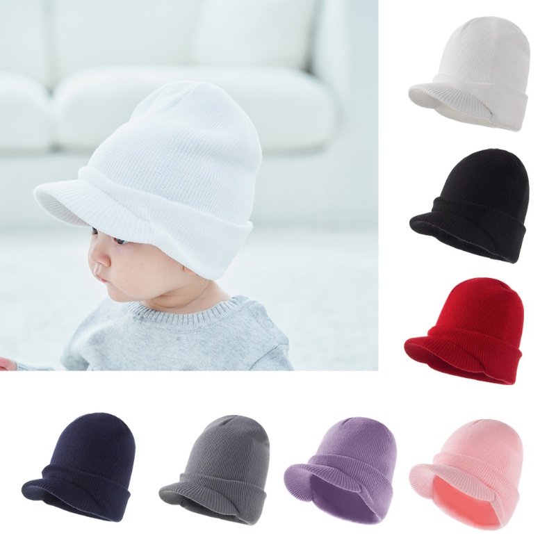 Mũ Dệt Kim Bảo Vệ Tai Màu Trơn Chống Gió Thời Trang Thu Đông Cho Bé