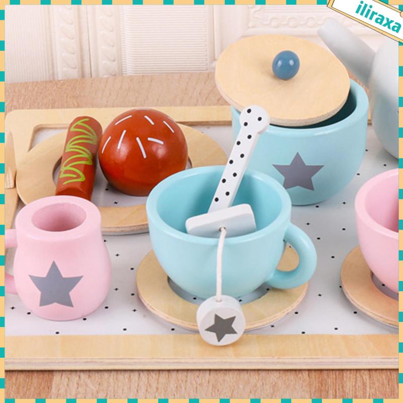 Bộ Ấm Trà Đồ Chơi Bằng Gỗ Dành Cho Trẻ Em