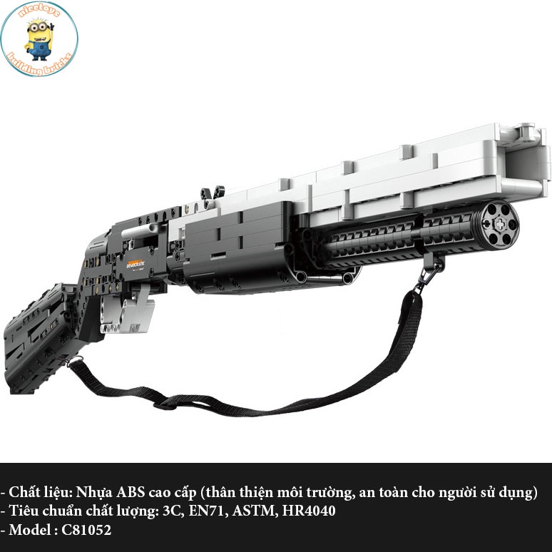 Đồ Chơi Lắp Ráp Kiểu LEGO CSGO , Free Fire Mô Hình Shotgunn Remington M870 2in1 Model C81052 Với 800+ Mảnh Ghép