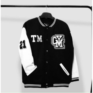 Áo khoác dù bomber 2 lớp thêu logo tm cá tính - shop3nunisex