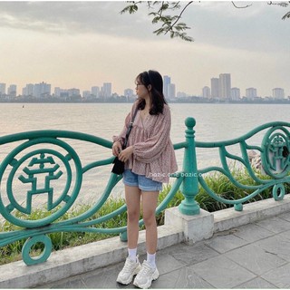 ÁO HOA peplum NHÍ 10357