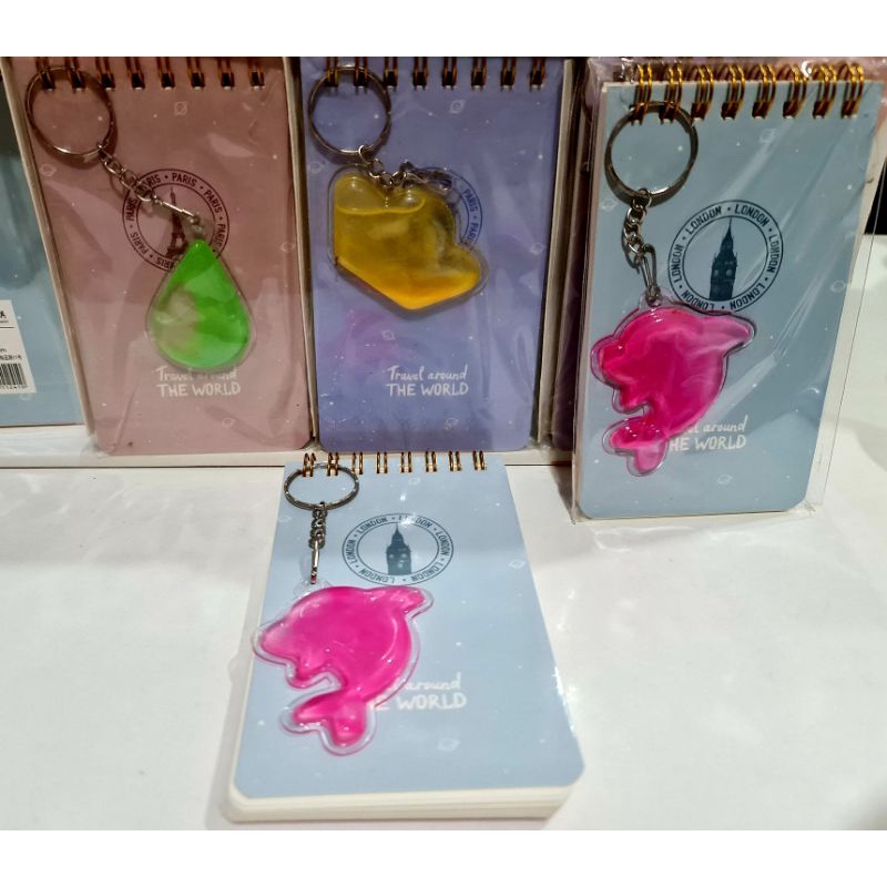 SỔ TAY LÒ XO BÌA CÓ CHARM PHÁT SÁNG Size 130mm