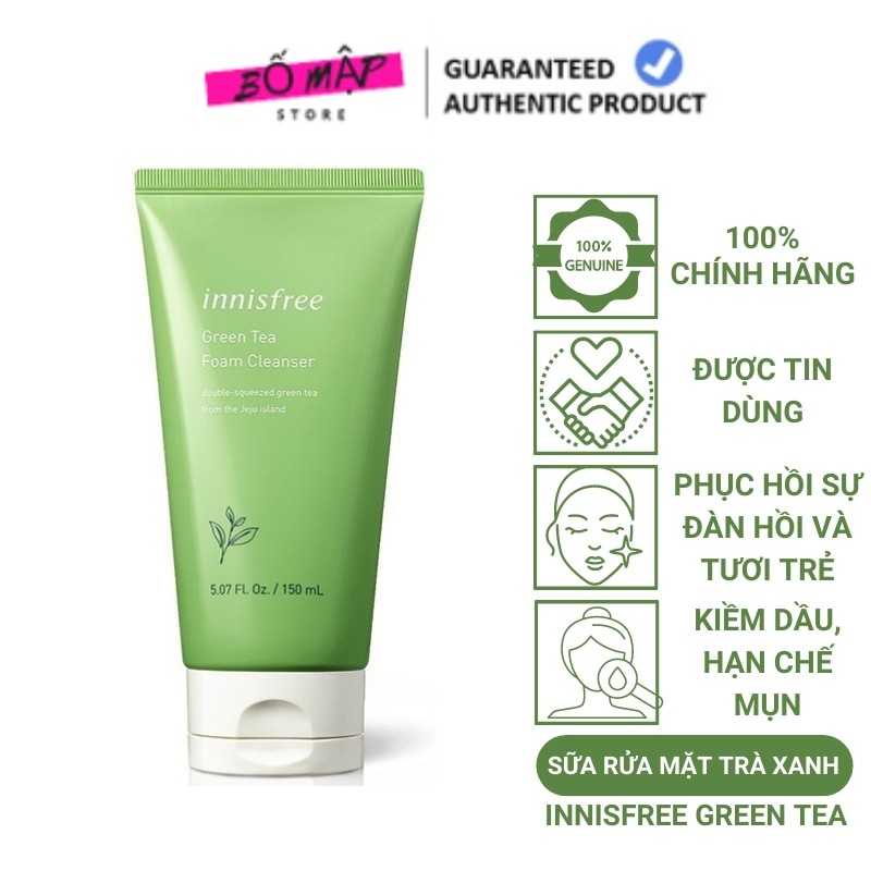 Sữa rửa mặt trà xanh Innisfree Green Tea Foam Cleanser Hàn Quốc 150ml