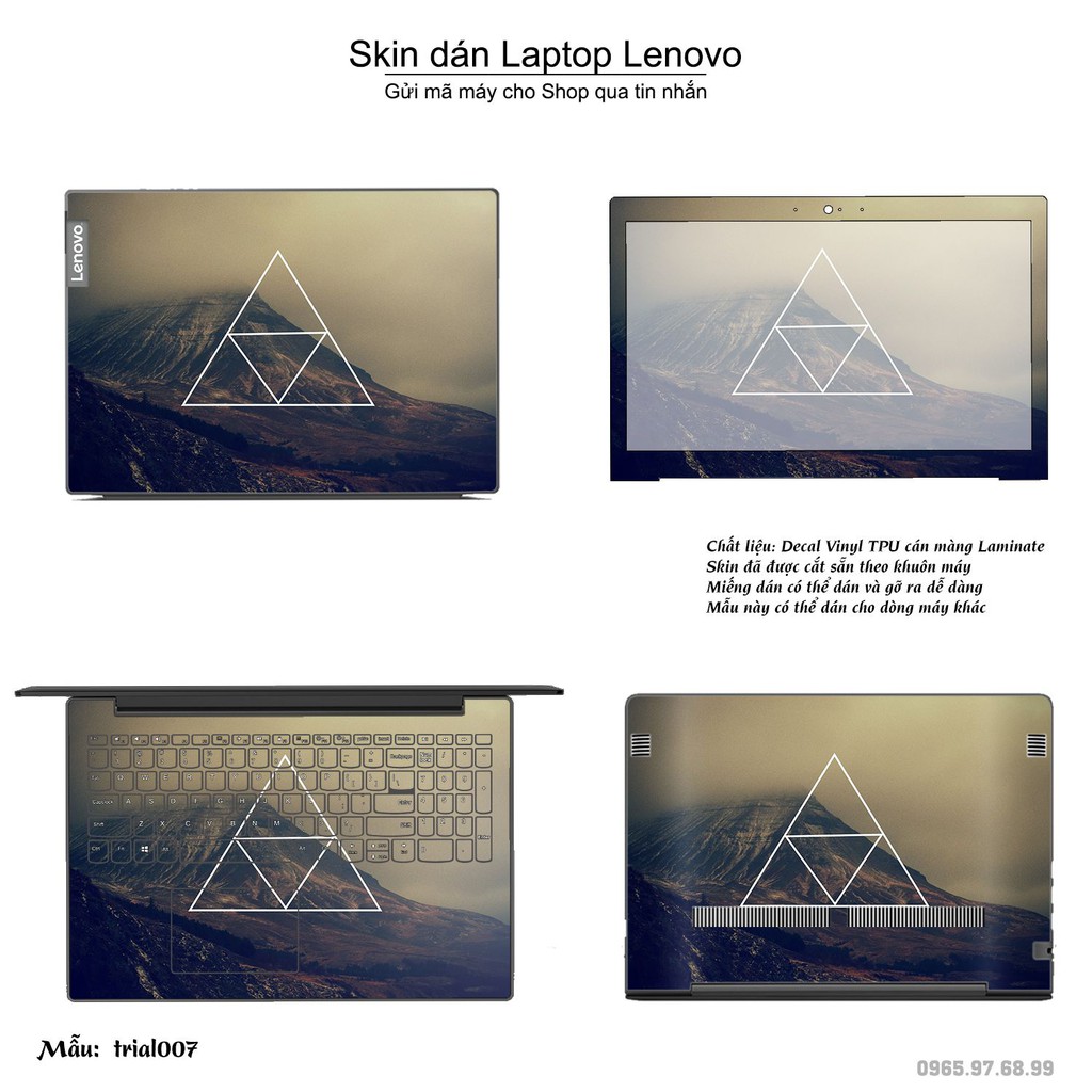 Skin dán Laptop Lenovo in hình Đa giác _nhiều mẫu 2 (inbox mã máy cho Shop)