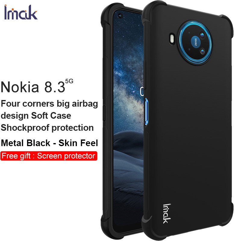Imak Ốp Điện Thoại Tpu Dẻo Có Túi Khí Chống Sốc + Miếng Dán Màn Hình Cho Nokia 8.3 5g