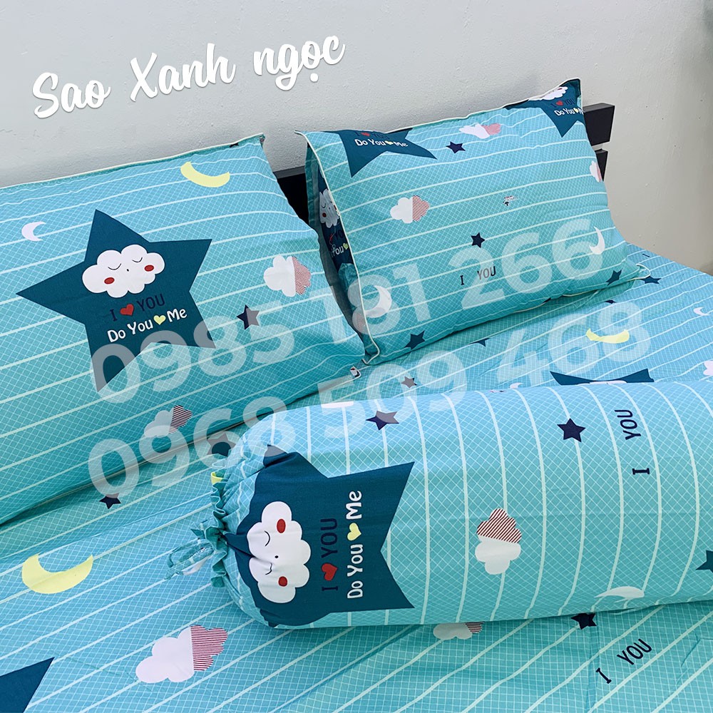 [Ảnh Thật] Sao Xanh Ngọc - Bộ Drap Cotton 4 món Thắng Lợi Chính Hãng