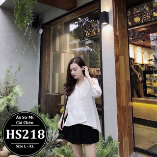 Áo sơ mi bigsize cài chéo hs218 -l,xl