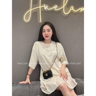 Set áo thun xốp chân váy voan