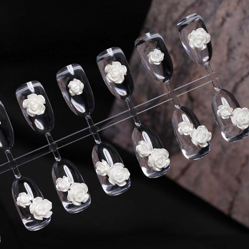 [Hàng mới về] Hạt phụ kiện trang trí móng tay hình hoa trà 3D tinh tế