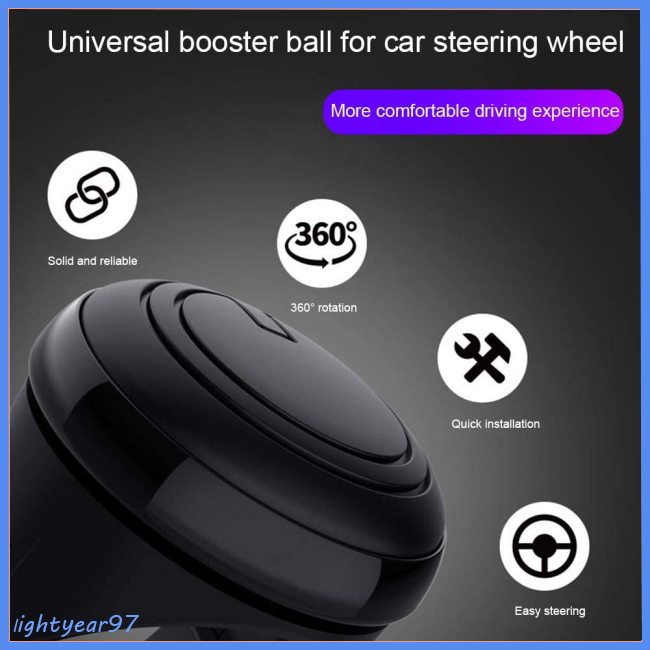 Núm Điều Khiển Vô Lăng Xe Hơi Bằng Kim Loại Xoay 360 Độ Thông Dụng