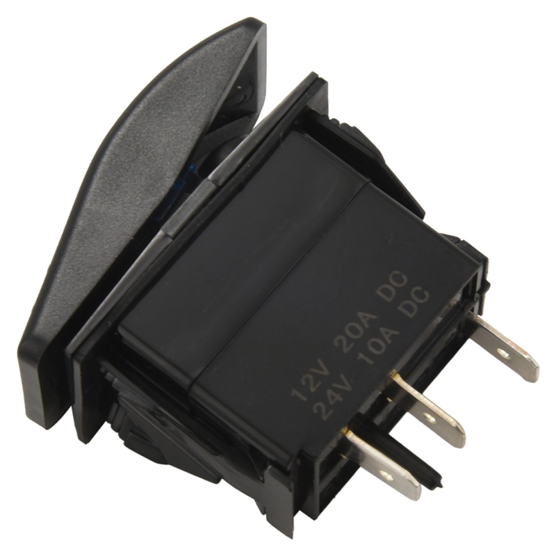 Công Tắc Bật / Tắt 12v 20 Đèn LED Xanh Dương SPST 3P Chống Nước Có Đèn