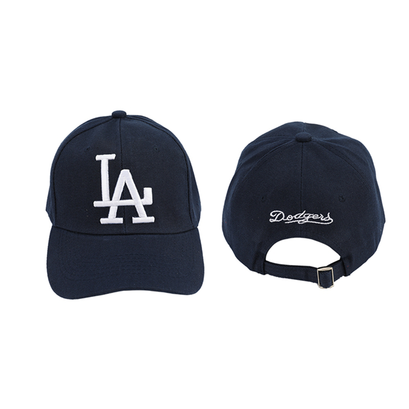 flowersqueen Mũ lưỡi trai màu đen thêu chữ La