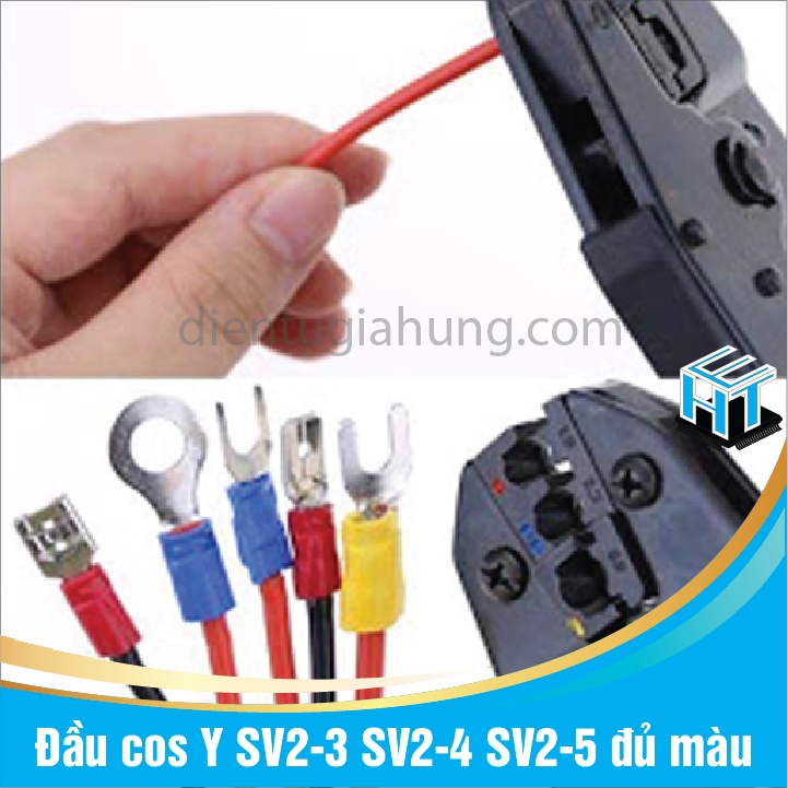 Đầu cos Y SV2-3 SV2-4 SV2-5 các màu đầu cốt chữ y, đầu cos, cos Y
