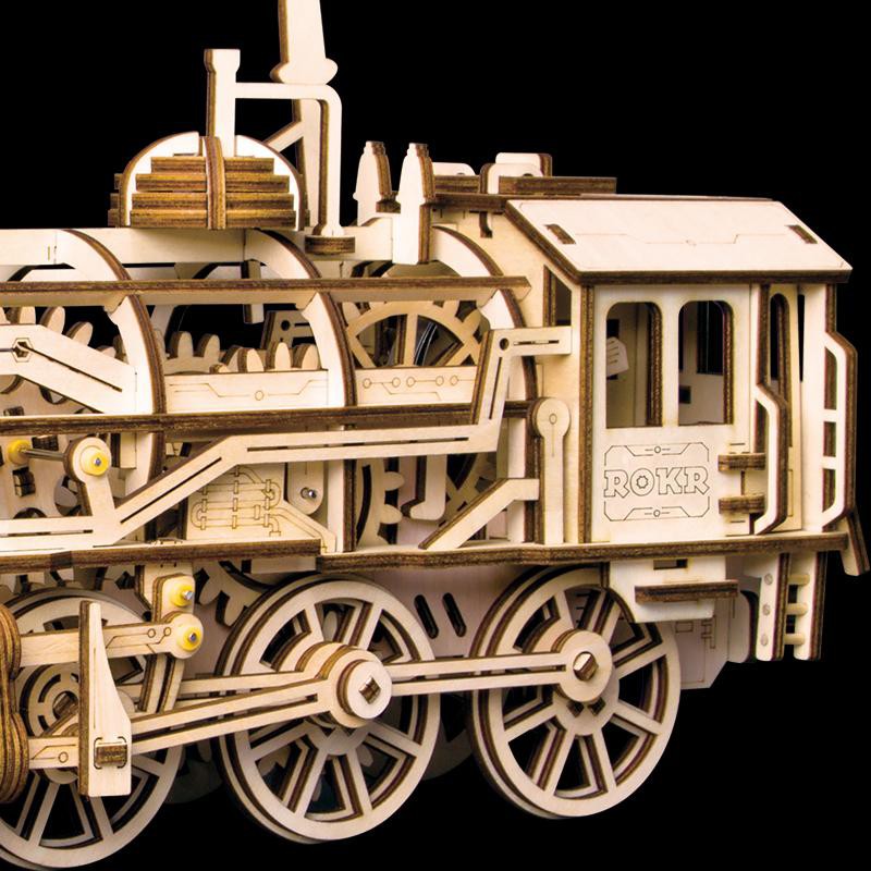 Mechanical Gears Locomotive - Đầu máy xe lửa chuyển động bằng các bánh răng Robotime