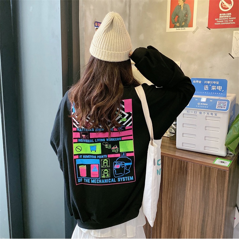 áo nỉ  sweater phong cách Hàn Quốc dài tay nữ ulzzang Cao Cấp | BigBuy360 - bigbuy360.vn