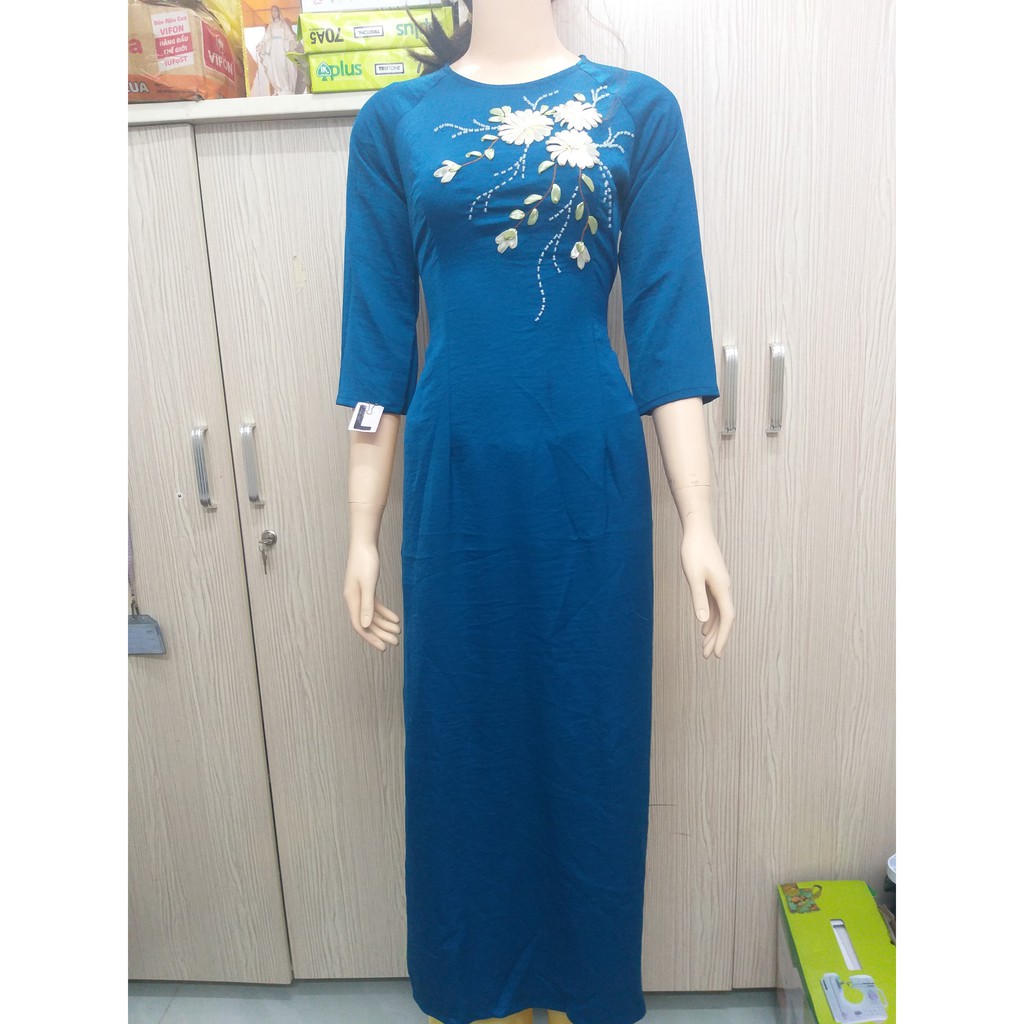 Aó dài tây thi đính hoa chất cực đệp dáng chuẩn hàng lẻ size giá rẻ
