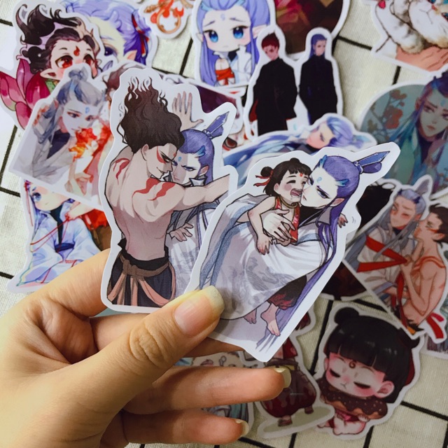 Set sticker Natra-Ngáo Bính, hình dán chống nắng chống nước