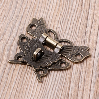 Ổ khóa hộp trang sức bằng gỗ hình bướm phong cách vintage