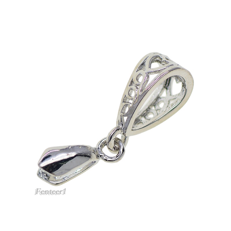 10 Móc Gài Màu Bạc Hình Trái Tim Làm Trang Sức