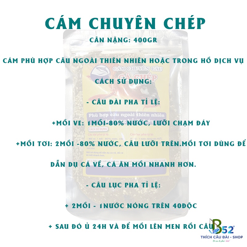 Mồi Cám Chuyên Câu Cá Chép