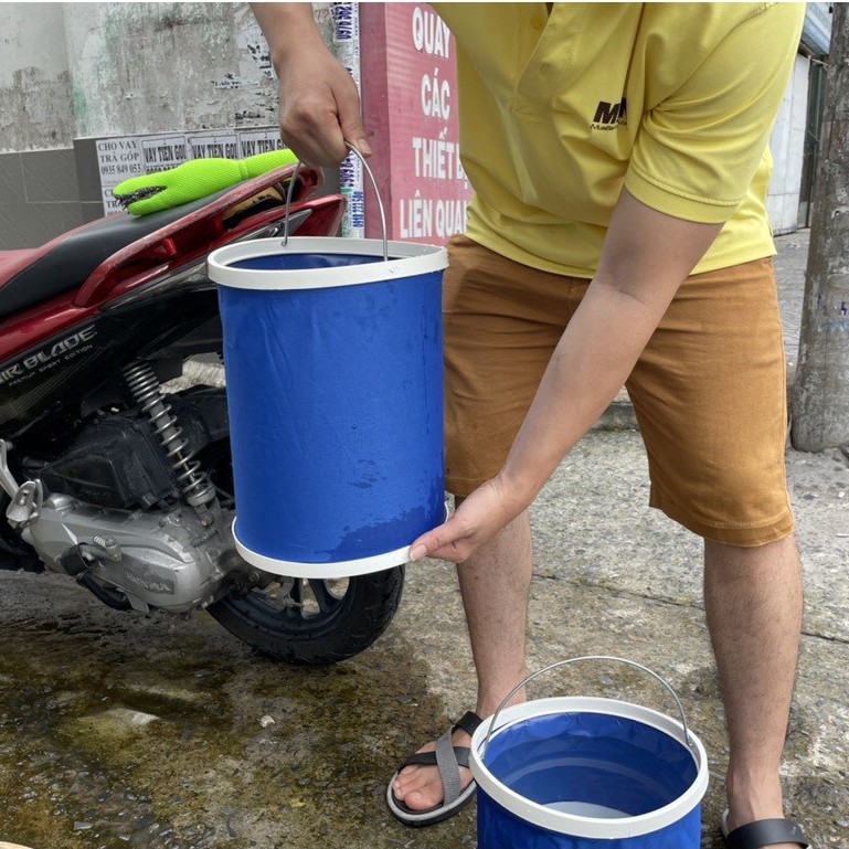 Thùng Chứa - Xô Đựng Nước, Đựng Dụng Cụ Gấp Gọn Đa Năng 9 Lít Và 13 Lít chamsocxestore