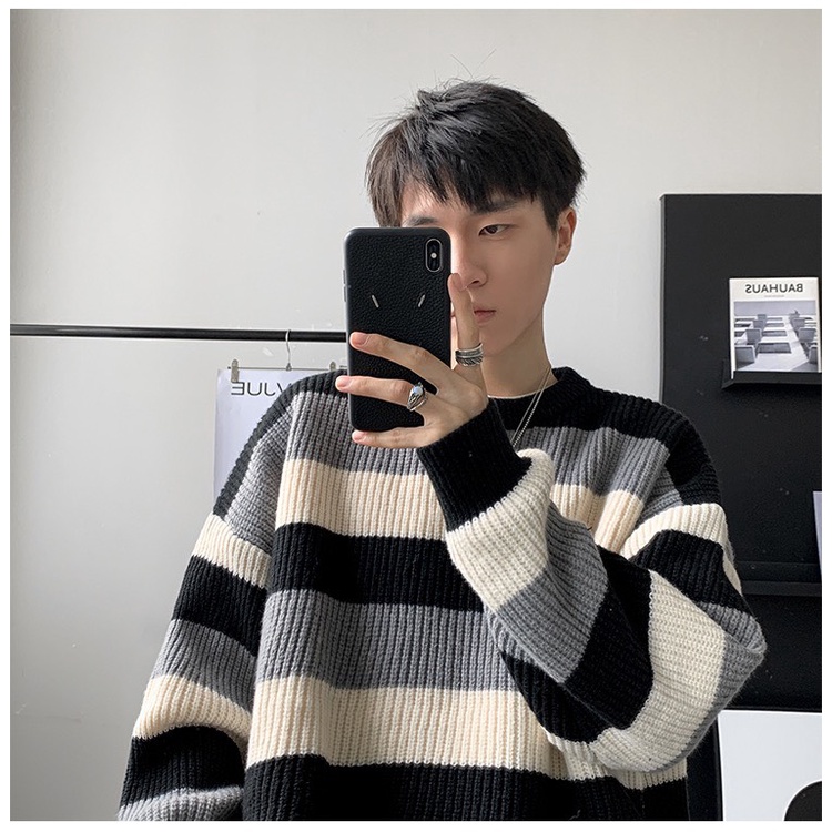 Áo len nam nữ unisex chất mềm mại dáng Hàn Quốc , Áo len cổ cao 3 phân phong cách Ulzzang ấn tượng