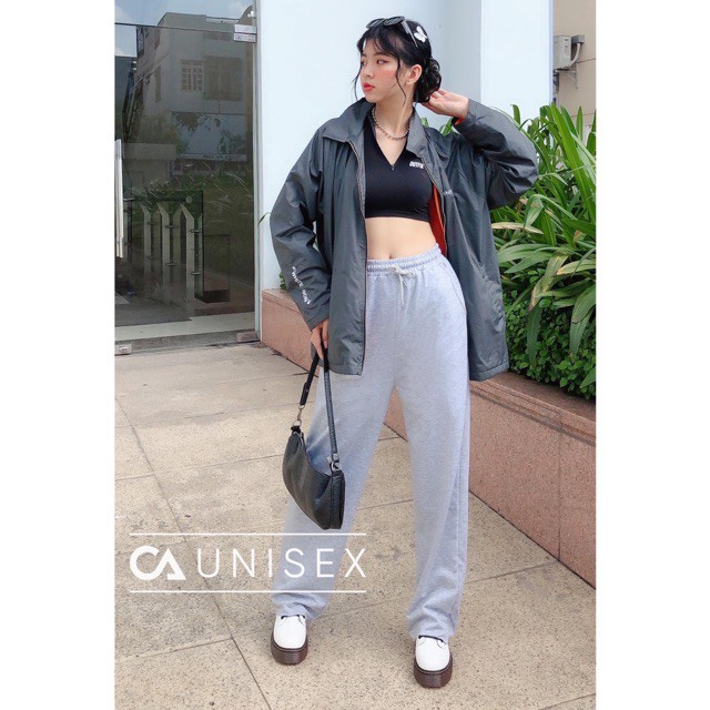 Quần suông ống rộng nữ chất nỉ nhung tăm dày dặn, quần nữ ống rộng nhung tăm dáng suông cạp chun dây rút thể thao | BigBuy360 - bigbuy360.vn