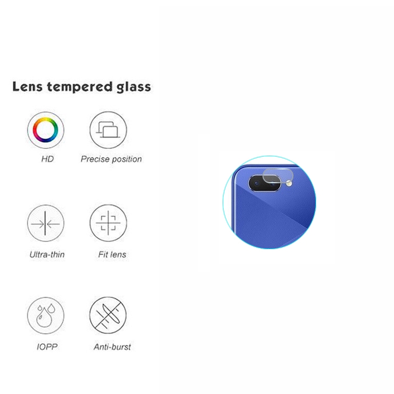 Screen Protector OPPO A3S High Quality OPPO A52 A72 A91 A92 A12e A12 A5S A31 A5 A9 2020 Protective Tempered Glass Film with Camera Lens Protector