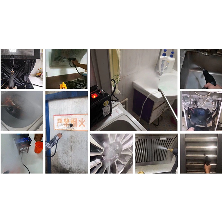 Máy xịt hơi nước nóng làm sạch nhà bếp, điều hòa, làm sạch máy hút mùi, rửa khoang máy, dọn nội thất, rửa xe khử trùng