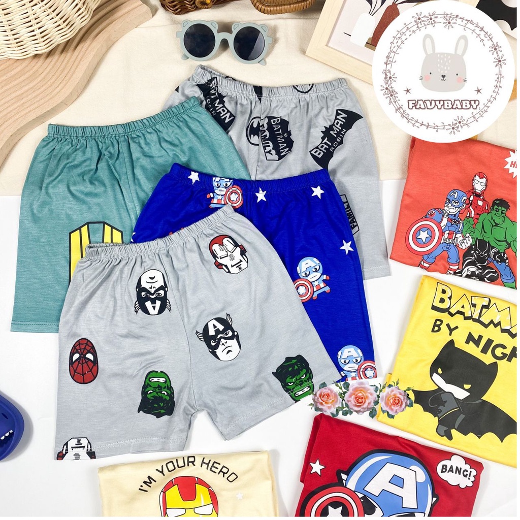 Đồ Bộ MINKY MOM Chính Hãng Bé Trai Bé Gái Cộc Tay Thun Lạnh Biệt Đội Siêu Anh Hùng Cool Bé 0 1 2 3 4 5 Tuổi - Favbaby