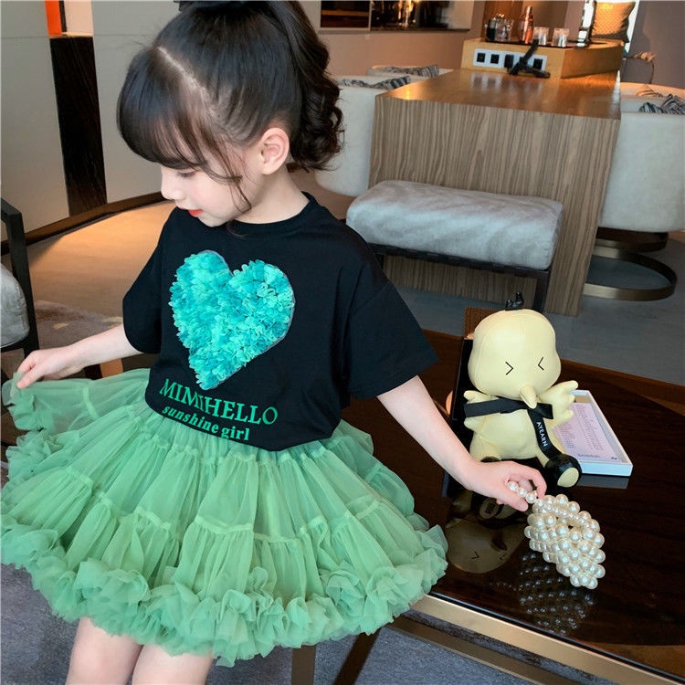 Chân Váy Lưới Xếp Ly Kiểu Phương Tây Thời Trang Mùa Hè Xinh Xắn Cho Bé Gái