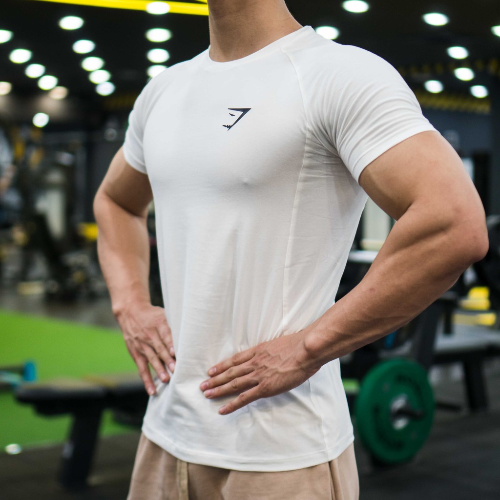 Áo Thun Cotton Nam Tập GYM Cao Cấp Gymshark ⚜️ FREESHIP ⚜️ Thoáng Mát Thấm Hút Mồ Hôi - Không Bai Giãn