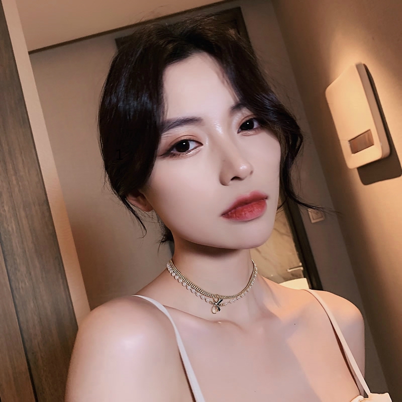 Vòng Cổ Choker Đính Nơ Và Ngọc Trai Phong Cách Hàn Quốc