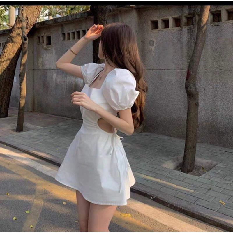 Váy Công Chúa Hở Lưng 🦋 Váy Sexy Buộc Dây Hotrend Xanh/Đen/Trắng 🦋 Boss | BigBuy360 - bigbuy360.vn