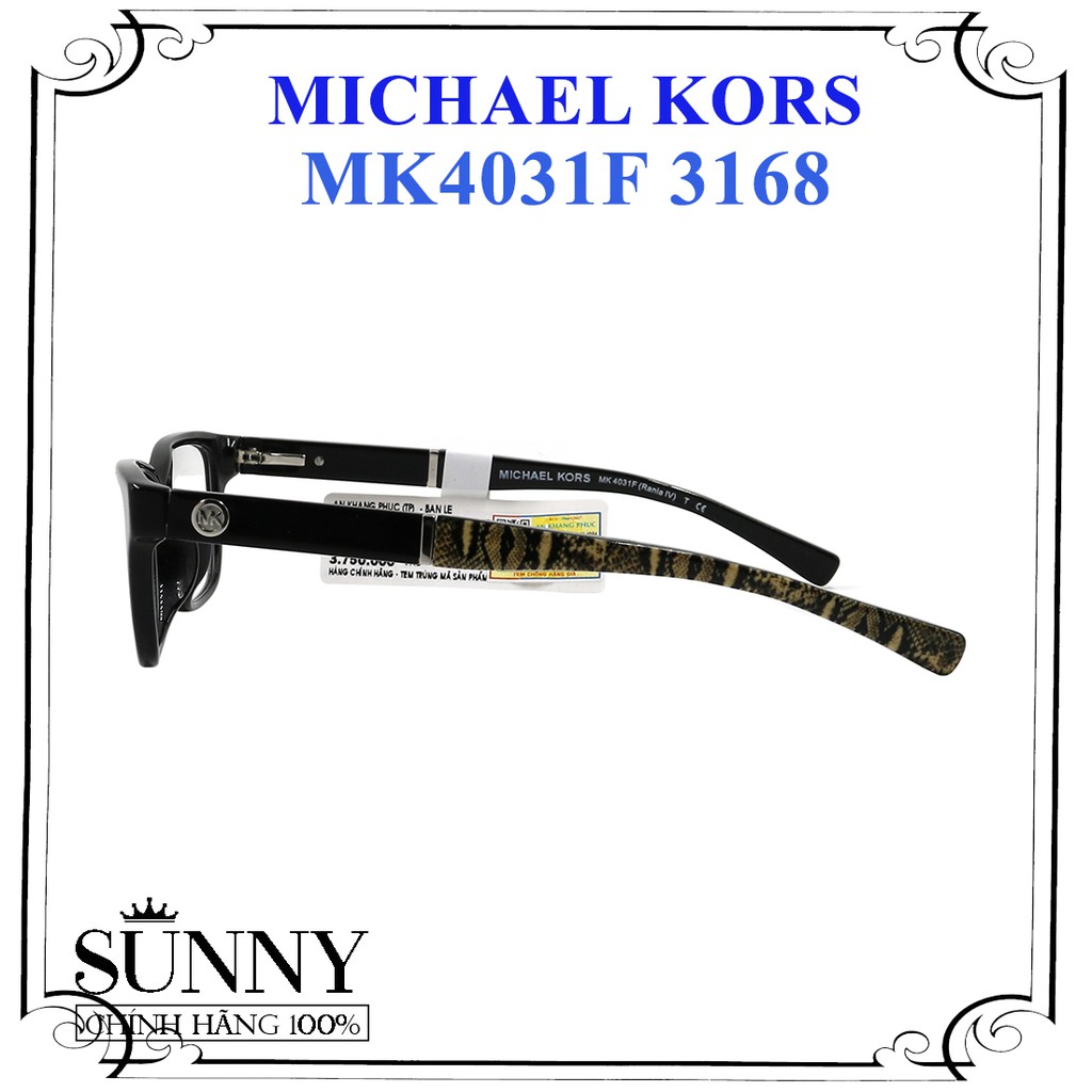 MK4031F - gọng kín thời trang Michael Kors chính hãng, thiết kế dễ đeo bảo vệ mắt