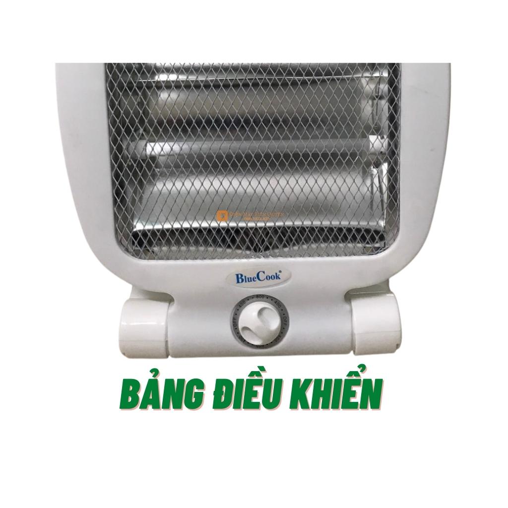 Quạt Sưởi Hồng Ngoại Bluecook, Đèn Sưởi 2 Bóng 800W, Máy Sưởi Hình Cá Tiết Kiệm Điện, Bảo Hành 12 Tháng