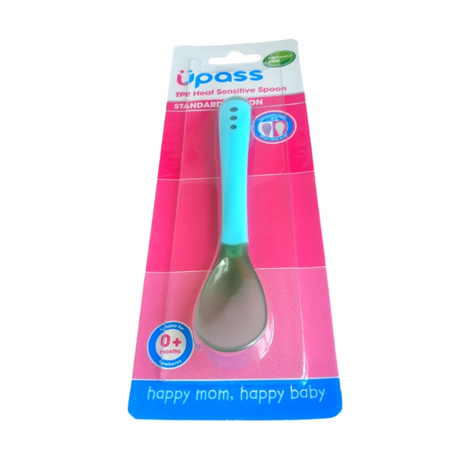 Đồ dùng ăn dặm thìa báo nóng BECON upass giúp cảm ứng nhiệt độ đồ ăn cho bé