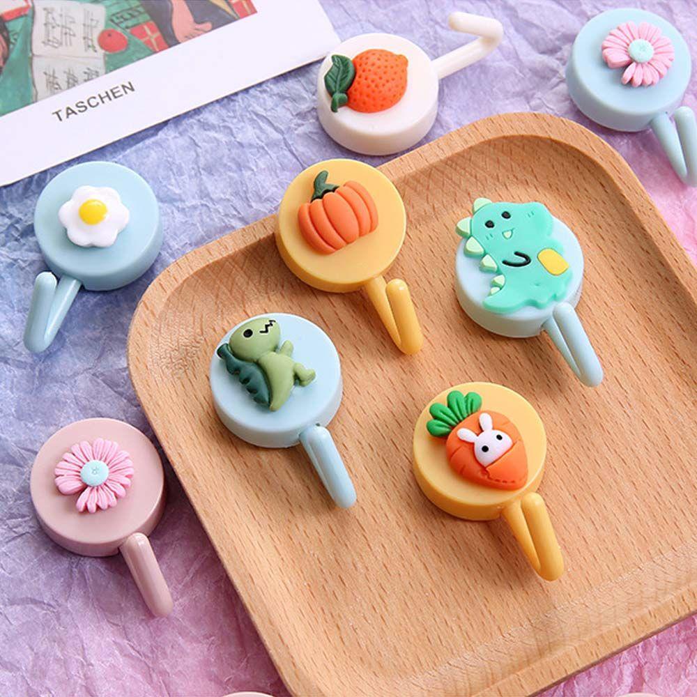 KUNHEV Móc Dán Tường Tự Dính Họa Tiết Hoạt Hình Trang Trí Nhà Tắm