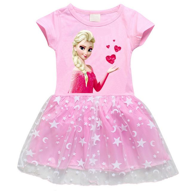 Váy Bé Gái Hoạt Hình Elsa Mẫu Mới